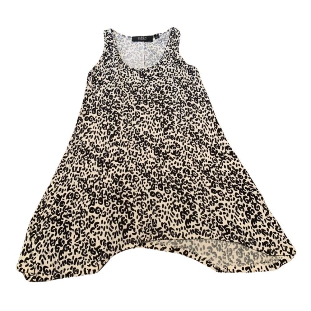 DASH BY KARDASHIAN. Racerback Tank Dress Leopard S